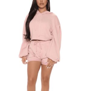 Custom Women's 2pcs Slouchy Crew Neck Cotton Pant Suit