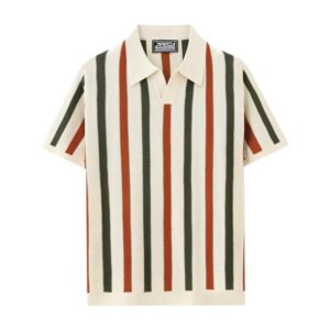 Men's Summer Casual Anti-Wrinkle Striped Short Sleeved Polo Shirt